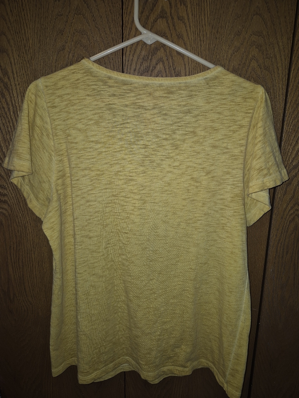 St. John's Bay Yellow Crochet Yoke Top - Picture 2 of 4